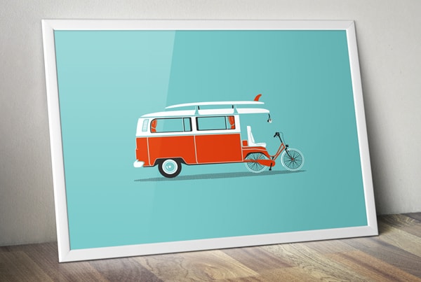 Illustration affiche combi vv