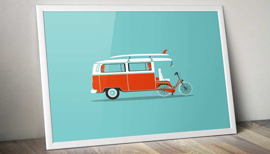 Illustration affiche combi vv