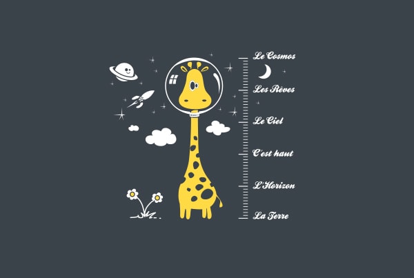 Illustration enfant girafe