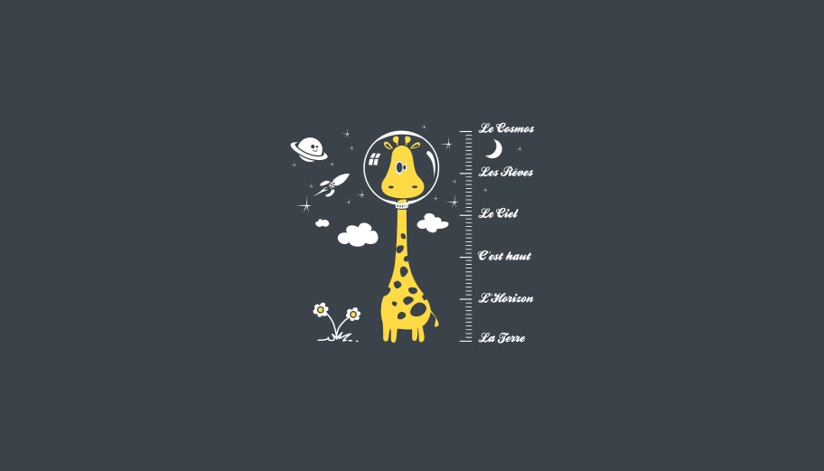 Illustration enfant girafe